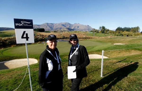 Volunteers enjoy the sunshine at the 2012 tournament.